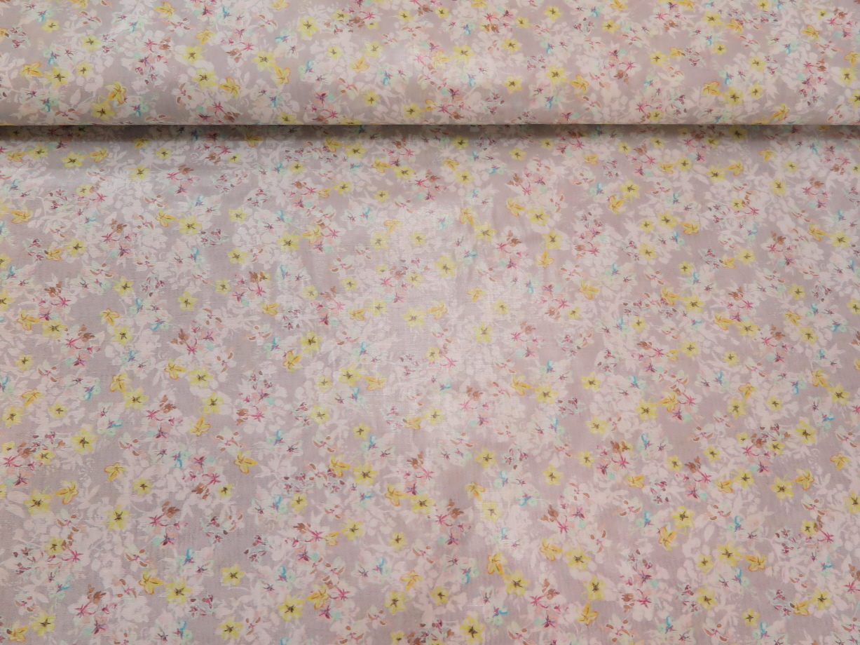 Very lightweight, crisp 100 cotton fabric, 110gr/lfm, palest grey, offwhite, fuchsia, rose